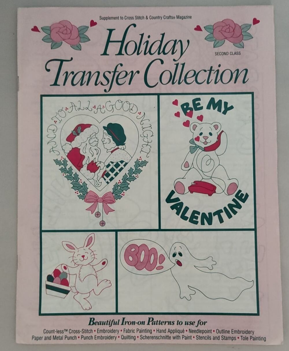 Cross Stitch & Country Crafts Holiday Transfer Collection Iron on Patterns